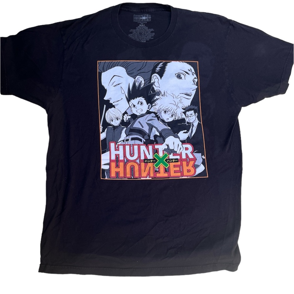 Black Hunter x Hunter anime shirt size XL  
x-large